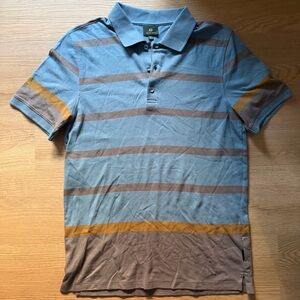 AG green label striped polo